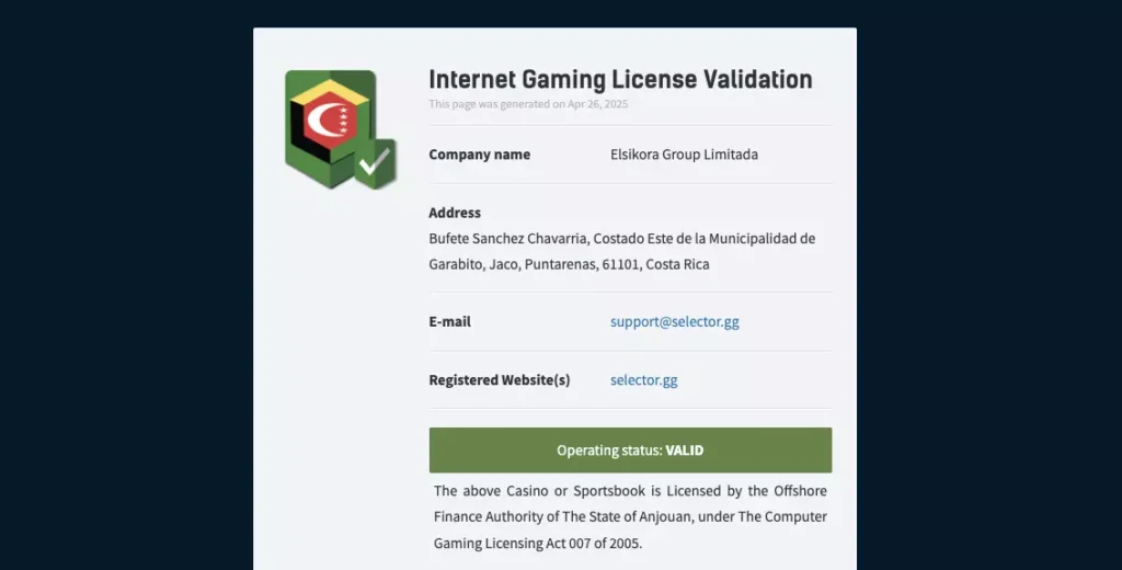 Надежная лицензия Кюрасао